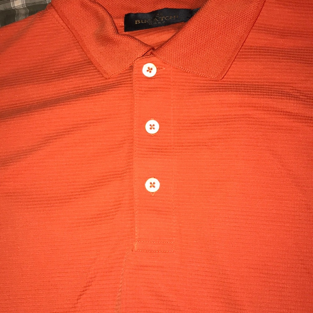 Bugatchi Orange long sleeve collared shirt